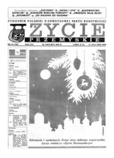 Życie Przemyskie : tygodnik Polskiej Zjednoczonej Partii Robotniczej. 1982, R. 16, nr 47 (782) (22 grudnia)