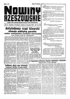 Nowiny Rzeszowskie : organ KW Polskiej Zjednoczonej Partii Robotniczej. 1950, R. 2, nr 8 (8 stycznia)