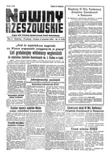 Nowiny Rzeszowskie : organ KW Polskiej Zjednoczonej Partii Robotniczej. 1950, R. 2, nr 9 (9 stycznia)