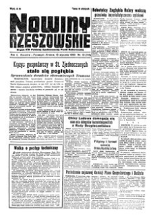 Nowiny Rzeszowskie : organ KW Polskiej Zjednoczonej Partii Robotniczej. 1950, R. 2, nr 10 (10 stycznia)