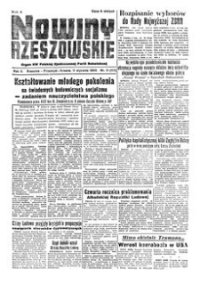 Nowiny Rzeszowskie : organ KW Polskiej Zjednoczonej Partii Robotniczej. 1950, R. 2, nr 11 (11 stycznia)