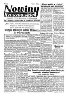 Nowiny Rzeszowskie : organ KW Polskiej Zjednoczonej Partii Robotniczej. 1950, R. 2, nr 29 (29 stycznia)