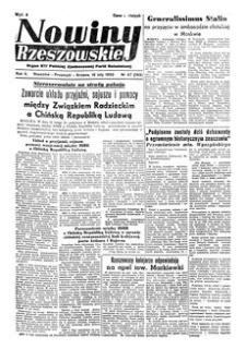 Nowiny Rzeszowskie : organ KW Polskiej Zjednoczonej Partii Robotniczej. 1950, R. 2, nr 47 (16 lutego)
