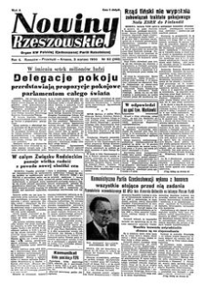 Nowiny Rzeszowskie : organ KW Polskiej Zjednoczonej Partii Robotniczej. 1950, R. 2, nr 62 (3 marca)