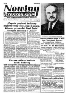 Nowiny Rzeszowskie : organ KW Polskiej Zjednoczonej Partii Robotniczej. 1950, R. 2, nr 68 (9 marca)