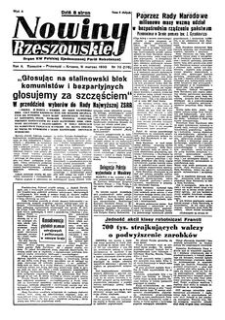 Nowiny Rzeszowskie : organ KW Polskiej Zjednoczonej Partii Robotniczej. 1950, R. 2, nr 70 (11 marca)