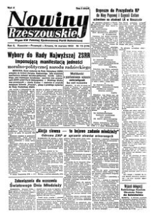Nowiny Rzeszowskie : organ KW Polskiej Zjednoczonej Partii Robotniczej. 1950, R. 2, nr 73 (14 marca)