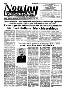 Nowiny Rzeszowskie : organ KW Polskiej Zjednoczonej Partii Robotniczej. 1950, R. 2, nr 84 (25 marca)