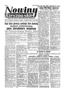 Nowiny Rzeszowskie : organ KW Polskiej Zjednoczonej Partii Robotniczej. 1950, R. 2, nr 91 (1 kwietnia)
