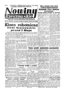 Nowiny Rzeszowskie : organ KW Polskiej Zjednoczonej Partii Robotniczej. 1950, R. 2, nr 102 (14 kwietnia)