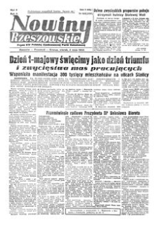 Nowiny Rzeszowskie : organ KW Polskiej Zjednoczonej Partii Robotniczej. 1950, R. 2, nr 120 (2 maja)