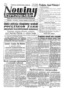 Nowiny Rzeszowskie : organ KW Polskiej Zjednoczonej Partii Robotniczej. 1950, R. 2, nr 132 (14 maja)
