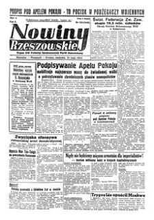Nowiny Rzeszowskie : organ KW Polskiej Zjednoczonej Partii Robotniczej. 1950, R. 2, nr 139 (21 maja)