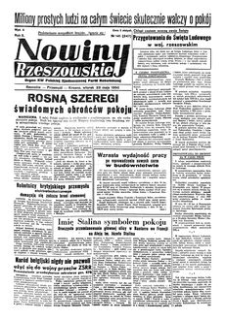 Nowiny Rzeszowskie : organ KW Polskiej Zjednoczonej Partii Robotniczej. 1950, R. 2, nr 141 (23 maja)
