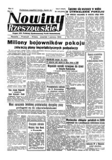Nowiny Rzeszowskie : organ KW Polskiej Zjednoczonej Partii Robotniczej. 1950, R. 2, nr 149 (1 czerwca)