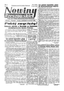 Nowiny Rzeszowskie : organ KW Polskiej Zjednoczonej Partii Robotniczej. 1950, R. 2, nr 167 (19 czerwca)