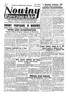 Nowiny Rzeszowskie : organ KW Polskiej Zjednoczonej Partii Robotniczej. 1950, R. 2, nr 182 (4 lipca)