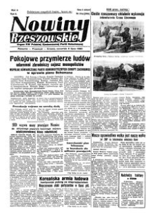 Nowiny Rzeszowskie : organ KW Polskiej Zjednoczonej Partii Robotniczej. 1950, R. 2, nr 184 (6 lipca)