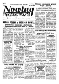 Nowiny Rzeszowskie : organ KW Polskiej Zjednoczonej Partii Robotniczej. 1950, R. 2, nr 185 (7 lipca)