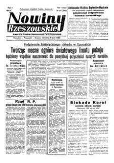 Nowiny Rzeszowskie : organ KW Polskiej Zjednoczonej Partii Robotniczej. 1950, R. 2, nr 187 (9 lipca)