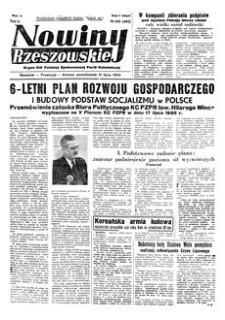 Nowiny Rzeszowskie : organ KW Polskiej Zjednoczonej Partii Robotniczej. 1950, R. 2, nr 195 (17 lipca)