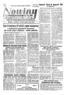 Nowiny Rzeszowskie : organ KW Polskiej Zjednoczonej Partii Robotniczej. 1950, R. 2, nr 199 (21 lipca)