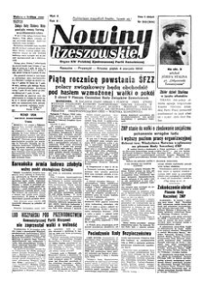 Nowiny Rzeszowskie : organ KW Polskiej Zjednoczonej Partii Robotniczej. 1950, R. 2, nr 212 (4 sierpnia)