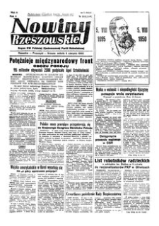 Nowiny Rzeszowskie : organ KW Polskiej Zjednoczonej Partii Robotniczej. 1950, R. 2, nr 213 (5 sierpnia)
