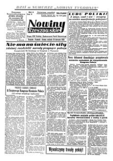 Nowiny Rzeszowskie : organ KW Polskiej Zjednoczonej Partii Robotniczej. 1950, R. 2, nr 319 (19 listopada)