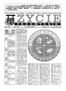 Życie Przemyskie : tygodnik Polskiej Zjednoczonej Partii Robotniczej. 1983, R. 17, nr 1 (784) (5 stycznia)