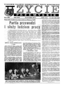 Życie Przemyskie : tygodnik Polskiej Zjednoczonej Partii Robotniczej. 1984, R. 18, nr 3 (838) (18 stycznia)