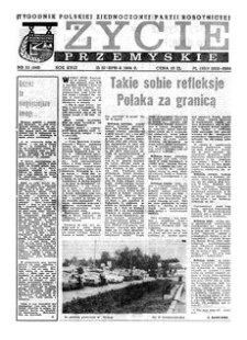 Życie Przemyskie : tygodnik Polskiej Zjednoczonej Partii Robotniczej. 1984, R. 18, nr 33 (868) (15 sierpnia)