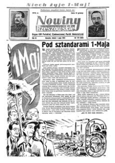 Nowiny Rzeszowskie : organ KW Polskiej Zjednoczonej Partii Robotniczej. 1951, R. 3, nr 119 (1 maja)