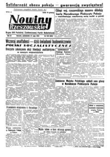 Nowiny Rzeszowskie : organ KW Polskiej Zjednoczonej Partii Robotniczej. 1951, R. 3, nr 139 (21 maja)