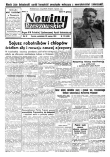 Nowiny Rzeszowskie : organ KW Polskiej Zjednoczonej Partii Robotniczej. 1951, R. 3, nr 174 (25 czerwca)