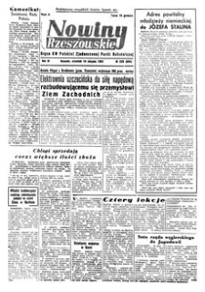 Nowiny Rzeszowskie : organ KW Polskiej Zjednoczonej Partii Robotniczej. 1951, R. 3, nr 220 (16 sierpnia)