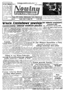 Nowiny Rzeszowskie : organ KW Polskiej Zjednoczonej Partii Robotniczej. 1951, R. 3, nr 224 (21 sierpnia)