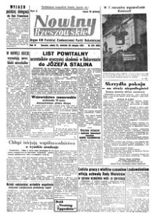 Nowiny Rzeszowskie : organ KW Polskiej Zjednoczonej Partii Robotniczej. 1951, R. 3, nr 228 (25-26 sierpnia)