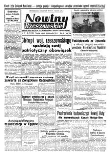 Nowiny Rzeszowskie : organ KW Polskiej Zjednoczonej Partii Robotniczej. 1951, R. 3, nr 274 (18 października)