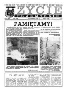 Życie Przemyskie : tygodnik Polskiej Zjednoczonej Partii Robotniczej. 1985, R. 19, nr 16 (903) (17 kwietnia)