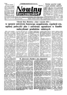 Nowiny Rzeszowskie : organ KW Polskiej Zjednoczonej Partii Robotniczej. 1953, R. 5, nr 4 (4 stycznia)