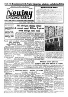 Nowiny Rzeszowskie : organ KW Polskiej Zjednoczonej Partii Robotniczej. 1953, R. 5, nr 62 (12 marca)