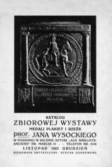 Katalog zbiorowej wystawy medali plakiet i rzeźb prof. Jana Wysockiego