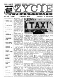 Życie Przemyskie : tygodnik Polskiej Zjednoczonej Partii Robotniczej. 1986, R. 20, nr 37 (976) (10 września)