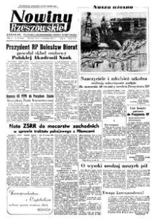 Nowiny Rzeszowskie : organ KW Polskiej Zjednoczonej Partii Robotniczej. 1952, R. 4, nr 89 (12-14 kwietnia)