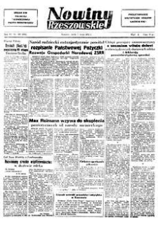Nowiny Rzeszowskie : organ KW Polskiej Zjednoczonej Partii Robotniczej. 1952, R. 4, nr 109 (7 maja)
