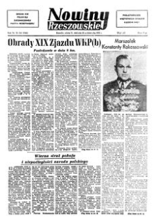 Nowiny Rzeszowskie : organ KW Polskiej Zjednoczonej Partii Robotniczej. 1952, R. 4, nr 243 (11-12 października)