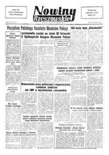 Nowiny Rzeszowskie : organ KW Polskiej Zjednoczonej Partii Robotniczej. 1952, R. 4, nr 275 (18 listopada)