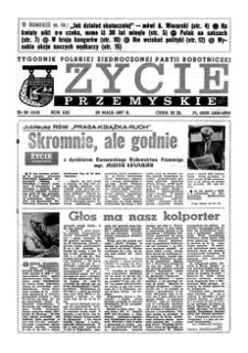 Życie Przemyskie : tygodnik Polskiej Zjednoczonej Partii Robotniczej. 1987, R. 21, nr 20 (1012) (20 maja)