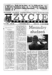 Życie Przemyskie : tygodnik Polskiej Zjednoczonej Partii Robotniczej. 1987, R. 21, nr 40 (1032) (7 października)